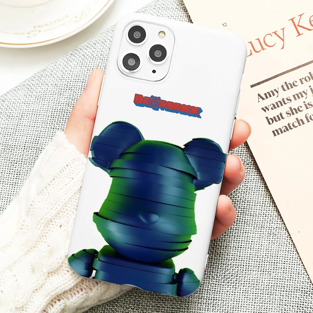 Japan B-BearbrickS Toy for iPhone 14 11 12 13 Mini Pro Xs Max 8 7 6 6S Plus X XR Solid Candy Color Case