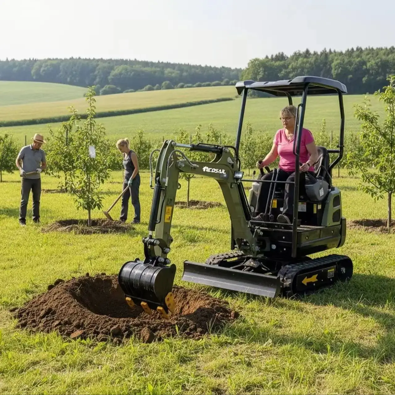 

Новый мини-гусеничный мини-экскаватор 1 тонна 1,2 тонны с сильнейшим двигателем для использования в фермерском саду
