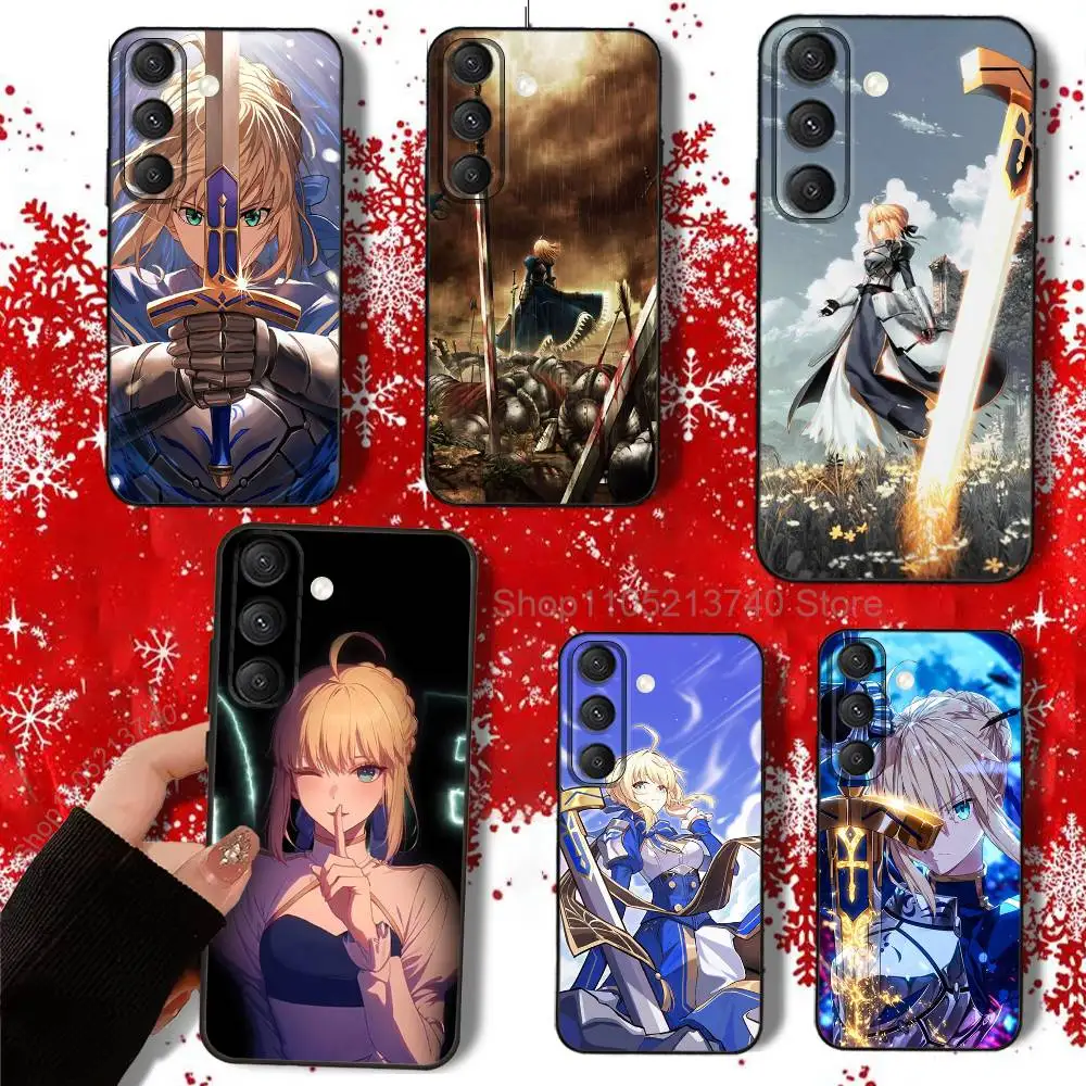 

F-Fate SaberS Stay N-Night Phone Case For Samsung S22,S24,S25,S23,S20,S30,S21,Ultra,Plus,5G,Fe,Lite black Silicone Phone Cover
