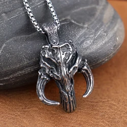 Stainless Steel Vintage Mandalorian Pendant Classic Punisher skull mask Men's Necklace Bounty Hunter Skull Jewelry Dropshipping
