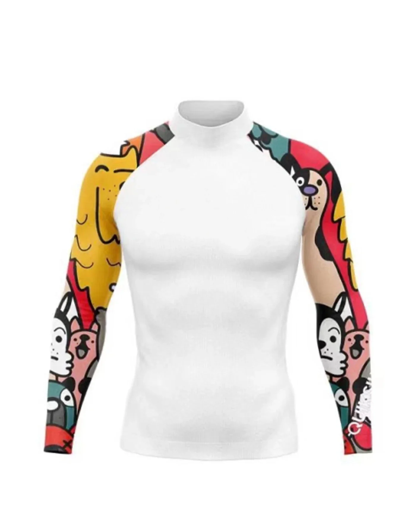 Surfing Life Surfshirt met lange mouwen voor heren Rashguard UV-bescherming Strandzonnekleding Badmode Gymkleding