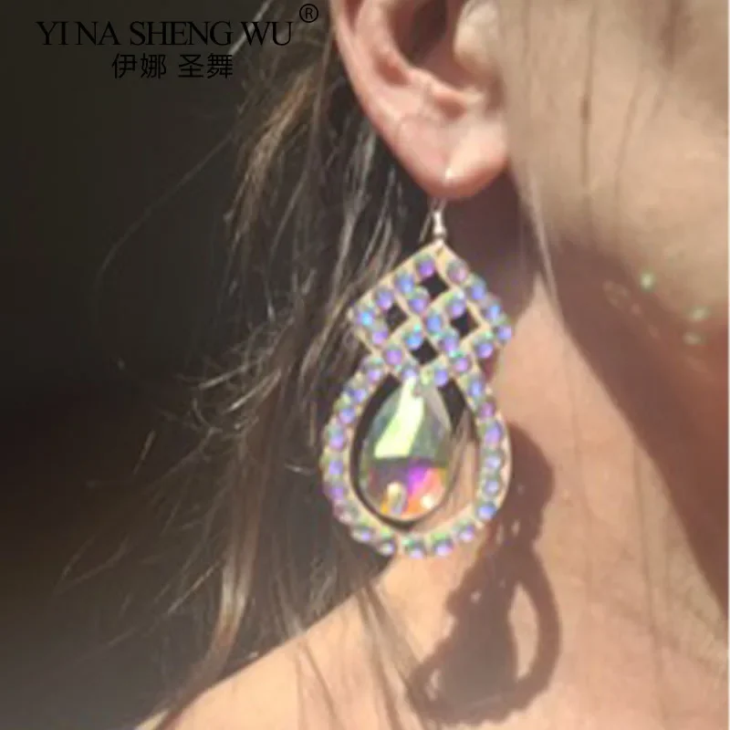 Accessorio per la danza del ventre per donne Bambini Danza del ventre Pietre AB Orecchini Accessori per ragazze Bollywood Prop India Dance Rave