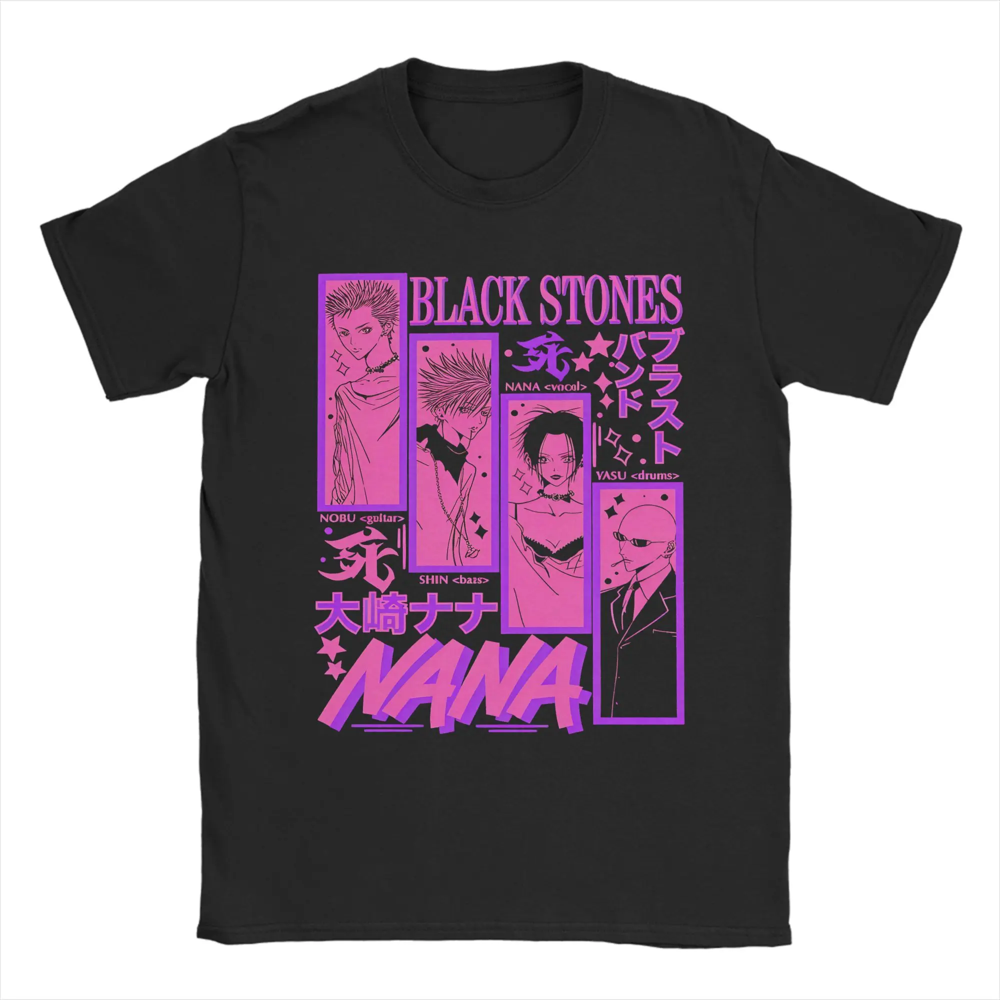 

Футболка Black Stones NANA для мужчин и женщин, сумасшедшая футболка из чистого хлопка, футболки с круглым вырезом и короткими рукавами, одежда больших размеров