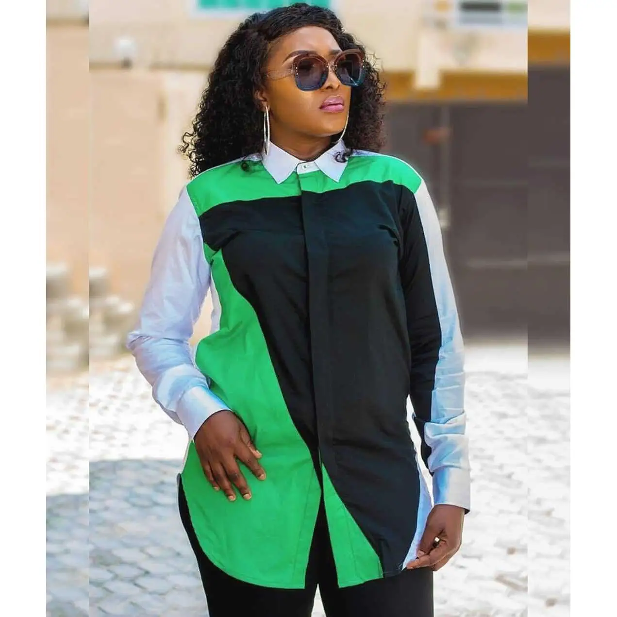 

Женская мода Long Sve irt Sweet Sle Slim Fit из кожаной ткани с принтом, не тонущая, обычная, тонкая, осенняя, цвет...