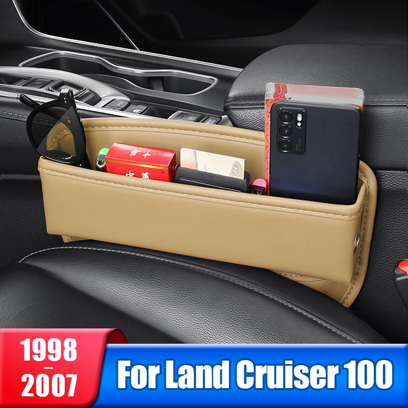 

Car Seat Crevice Storage Box Pocket For Toyota Land Cruiser 100 Series LC100 1998 ~ 2007 Cup Phone Holder Accessories