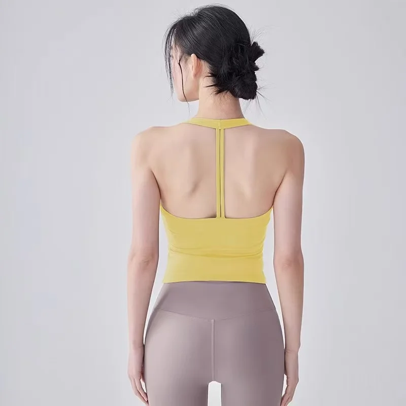 Sports Underwear with Chest Pad Quick Drying Pilates Training Fitness Clothing Bra Suspender Sexy Beautiful Back Yoga Vest Women