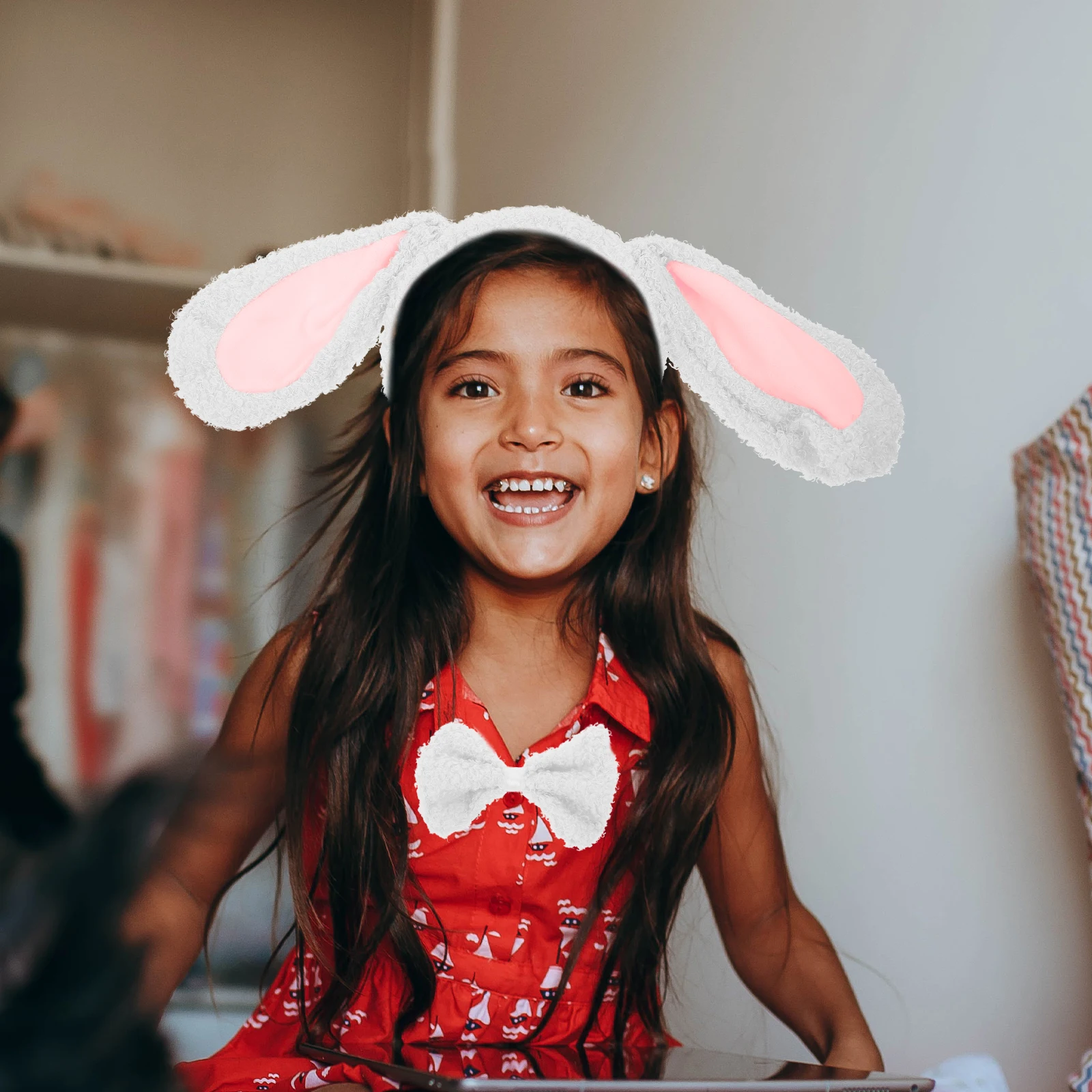 

Dog Ears Headband Pink Gloves Set Cute Cartoon Animal Theme Cosplay Party Costume Prop Halloween Accessories Comfortable