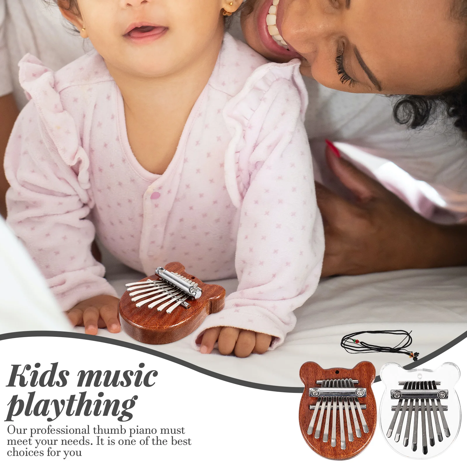 

2pcs Thumb Piano Mini Finger Piano For Kids Beginner Kalimba Small Musical Instrument Portable Cute Kalimba Decorative Home