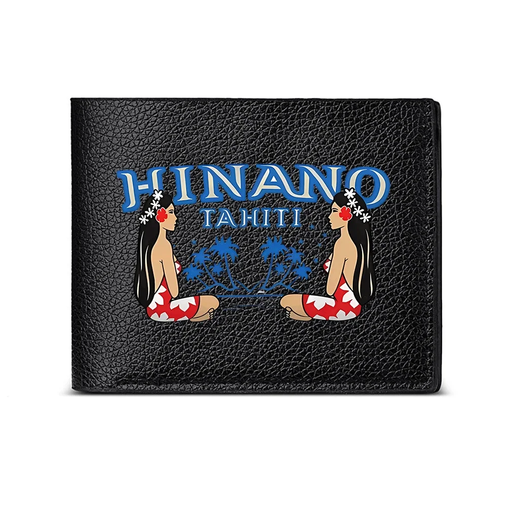 Hinano Tahiti Tropical Women Design Men Wallet Card Holder Fashion Casual Business Style Print Accessory