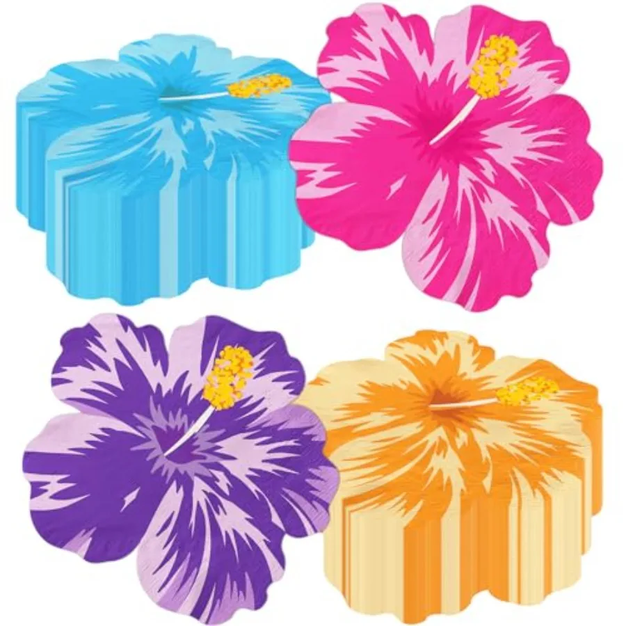 

Tropical pkins Hawaiian Tropical Decoration 40pcs Luau Paper Floral Hibiscus Hawaiian pkins For Summer Luau Party Supplies