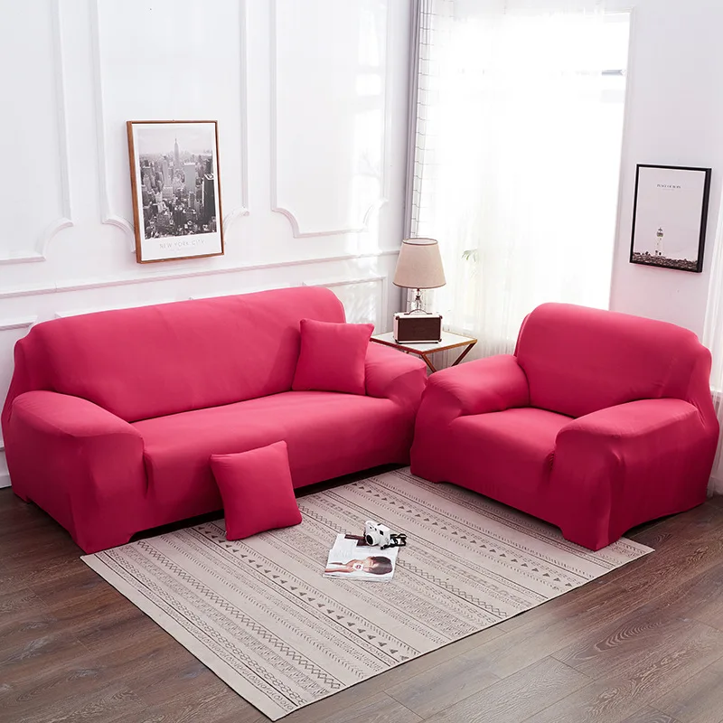 Super Soft Solid Elastic Sofa Cover Cozy All-Season Anti Slip Furniture Protector Anti Cat Scratch Dust Cover for Living Room