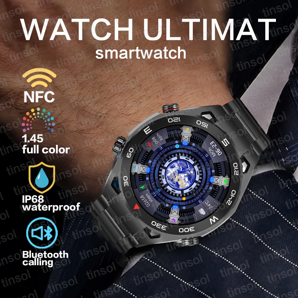 

For Huawei Watch Ultimate New Smart Watch Men NFC ECG+PPG Bluetooth Call GPS Motion Tracker Compass Bracelet Business Smartwatch