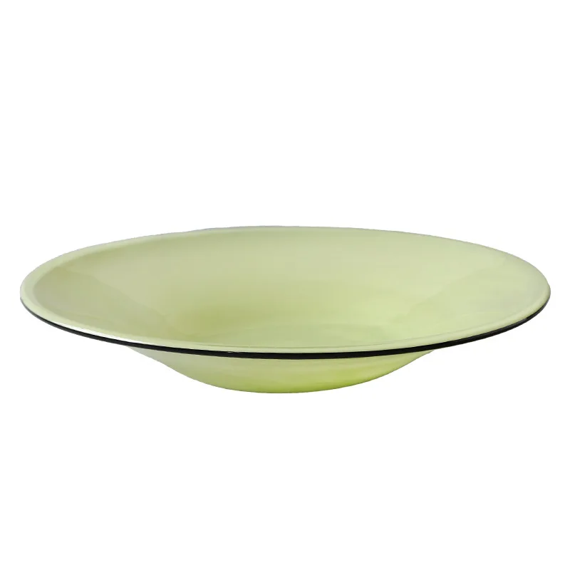 

Легкая роскошная высококачественная зеленая глазурованная тарелка с фруктами, чайный столик для гостиной, закуски, тарелка для размещения сухофруктов, элитная