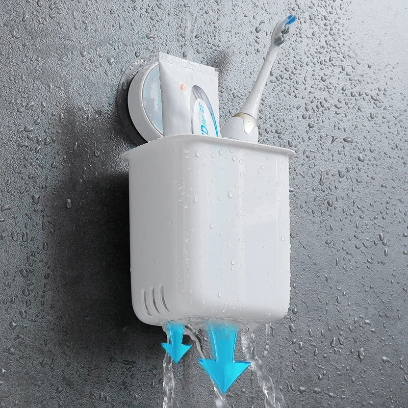 Hot Wall-mounted Toothbrush Storage Box Toothpaste Mouth Cup Waterproof Holder Cosmetics Storage Rack Bathroom Accessories