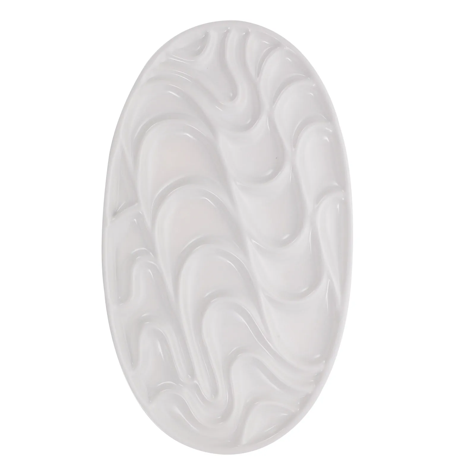 1Pcs Paint Tray Multi Hole Imitation Ceramic Pallet Portable Lightweight for Watercolor Oil Gouache Pigment Mixing Pallet