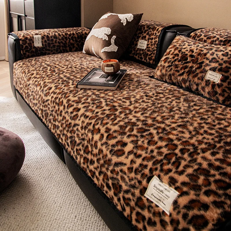 

2025 легкий роскошный толстый чехол для дивана, противоскользящий прямой чехол для дивана, мягкий и антистатический, осенние и зимние сезоны