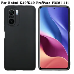 For Redmi K40 K40 Pro Case Soft Silicone Matte Camera Protective Phone Cover For Xiaomi Mi 11i Case Poco F3 Coque Slim