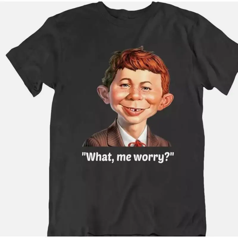 What Me Worry Alfred E Neuman Retro T shirt New
