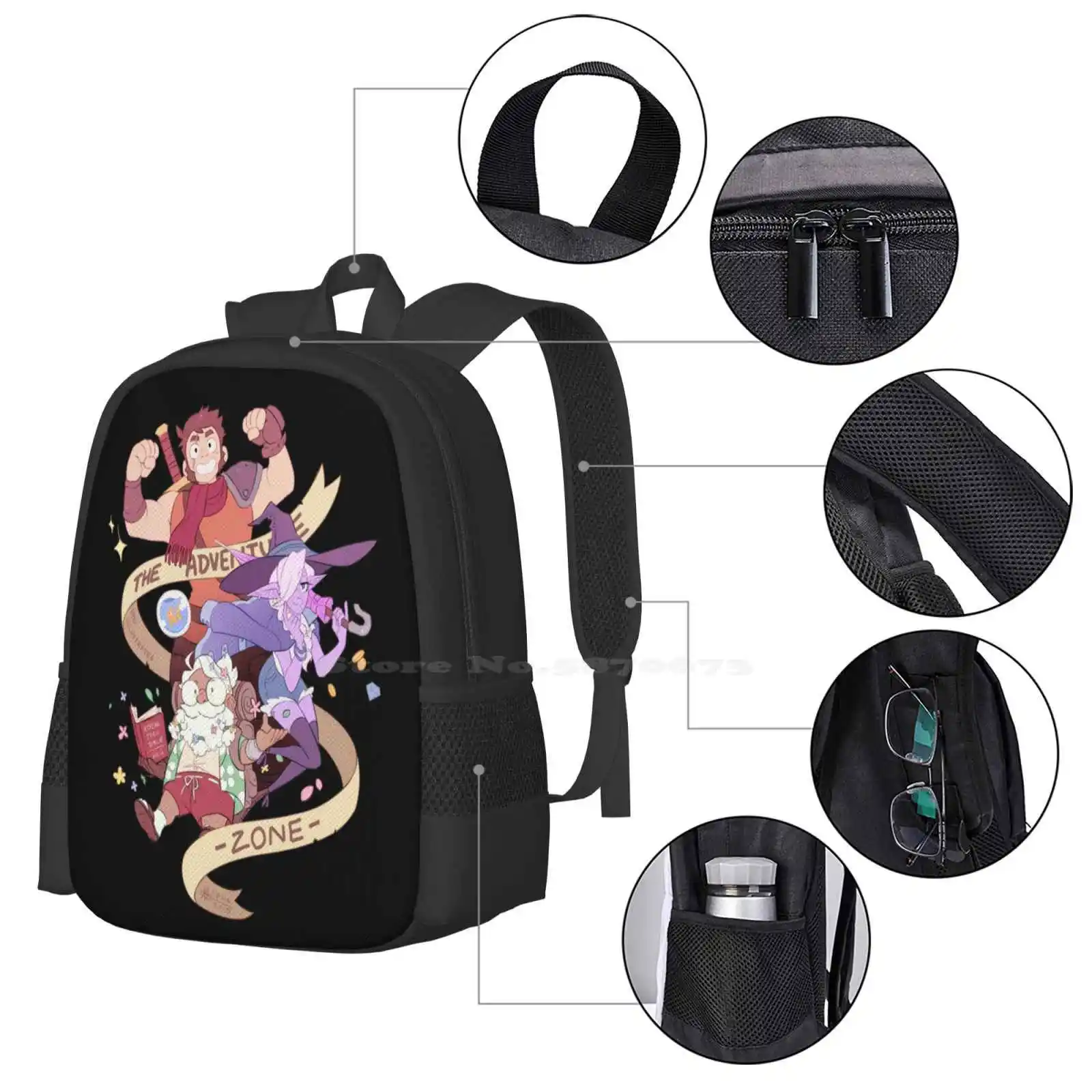 Tres Horny Boys Backpacks For School Teenagers Girls Travel Bags Adventure Zone Taako Merle Magnus Dnd And Dragons