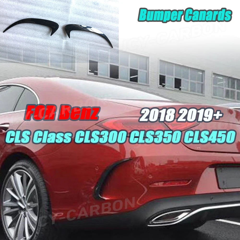 

JCYECF Carbon Rear Bumper Vents Exterior Trims for Mercedes-Benz CLS Class CLS300 CLS350 CLS450 Sedan 2018 2019+ Sedan 4-Door