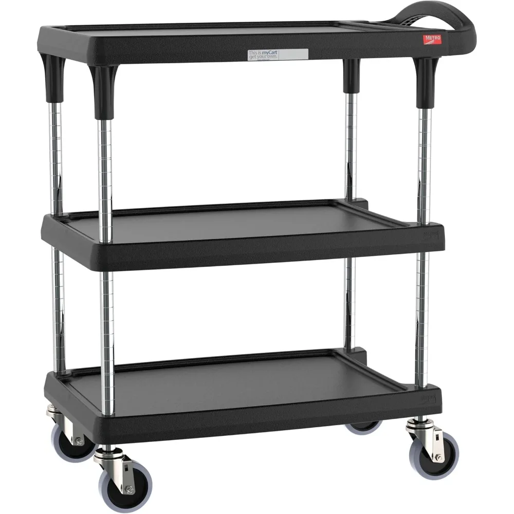 

myCart Plus Utility Cart - Choose-Your-Height Adjustable Heavy Duty Rolling Cart for Home, Commercial and Industrial Use