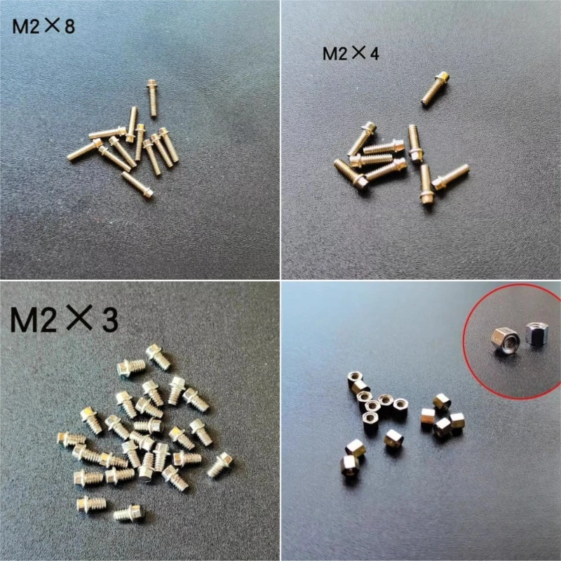20pcs Bolt M2/M1.6 hexagon nut For 1/14 Tamiya RC Truck For scania For volvo For man DIY Parts