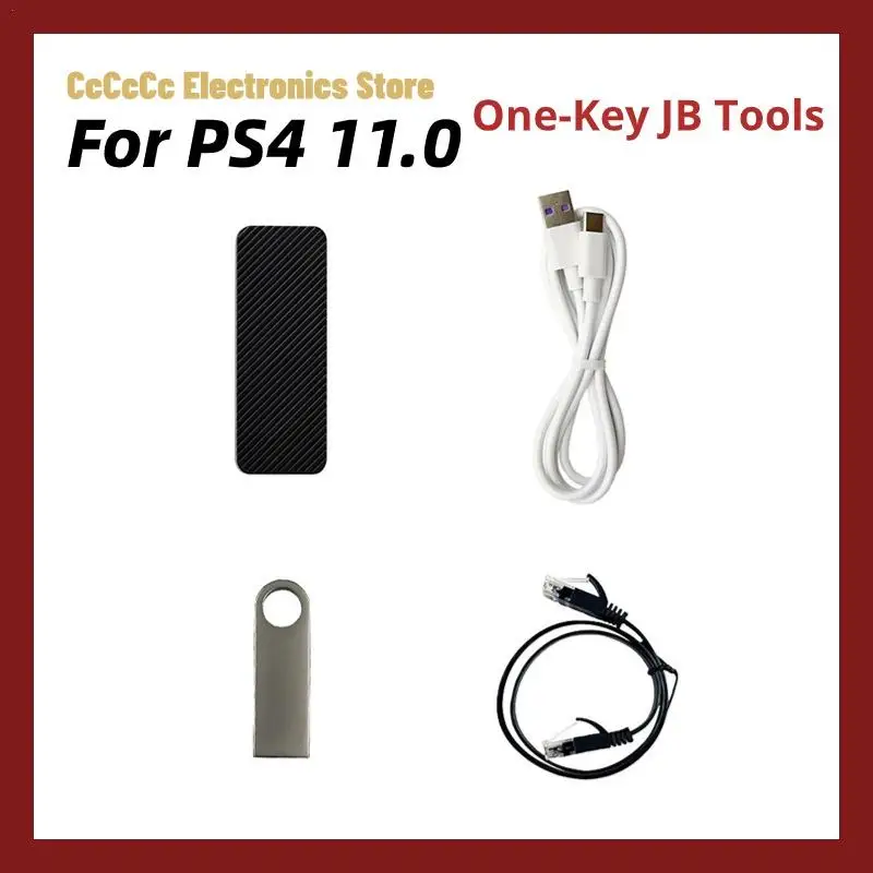 

One-Key JB Tools For PS4 11.0 FW System USB Dongle JB USB Adapter With Ethernet Type-C Cable Mod Kit