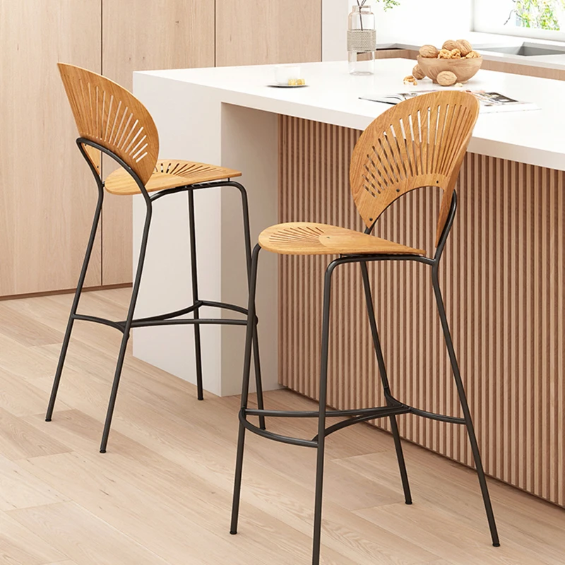 

Designer Reception Bar Stools High Nordic Kitchen Office Accent Metal Chair Hairdressing Relaxing Banqueta Trendy Furniture