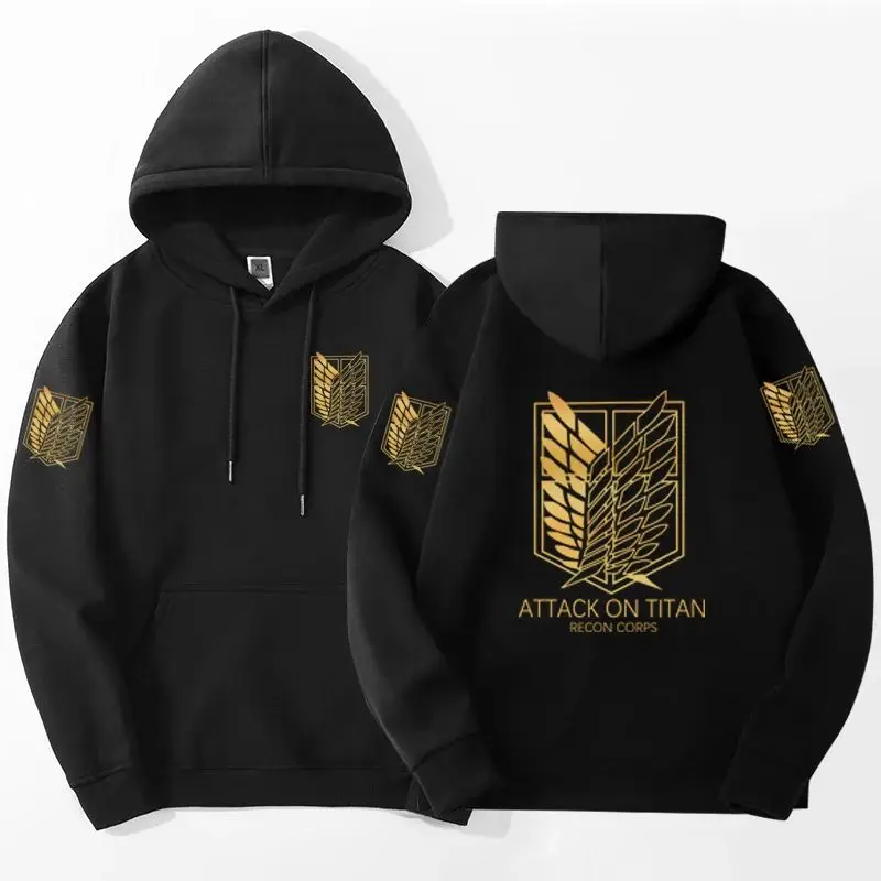 Attack On Titan Anime Printed Hoodies Sweatshirt Crewneck Harajuku Crewneck Tracksuit Pullover Aot Manga Hoody