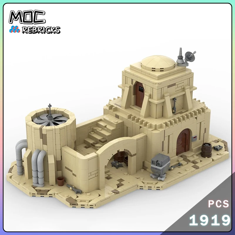 MOC Tatooine Modularny Zestaw Klocków Budowlanych Sala Sterowania Siecią Elektryczną Więzienie Battlefront 2 Dom Pustynia Kolorowa Wersja Model Zestaw Klocków Zabawka