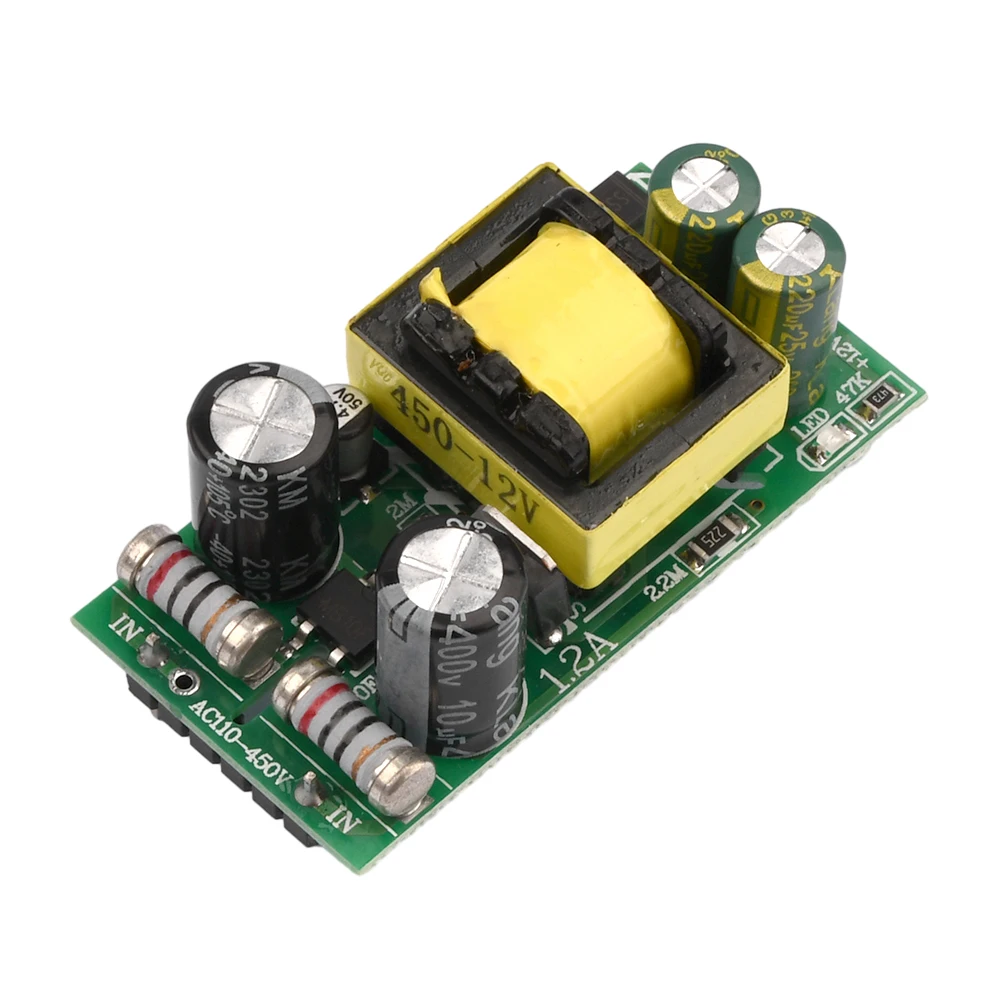 Mini izolacja AC-DC modułu przełączający zasilanie AC110-450V do modułu płyta konwertera 12V DC