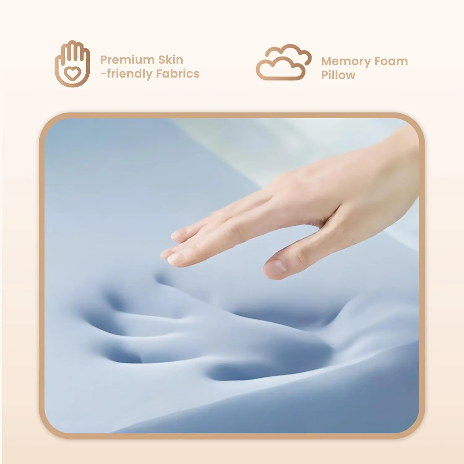 وسائد إسفنجية الذاكرة للتبريد، وسادة عنق الرحم لتخفيف آلام الرقبة، ناعمة وتبريد لوسادة النوم على الجانب الخلفي - على الوجهين #4