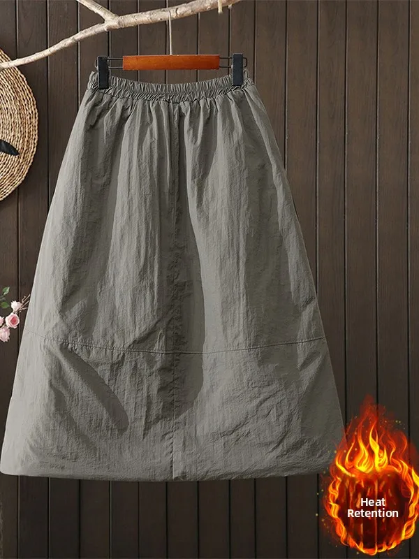 하이웨이스트 코튼 삽입형 랜턴 스커트 캐주얼 여성 패션 봄 가을 겨울 루즈핏 다용도 블루머 스커트