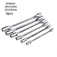 3pcs Metric Double 12 point PT Swivel Head Flexible Socket Wrench Spanner CRV steel Tool wrench set