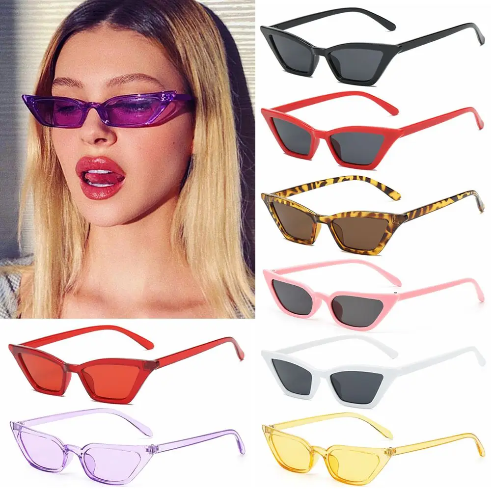 

Women UV400 Shades Small Frame Vintage Sunglasses Cat Eye Sun Glasses