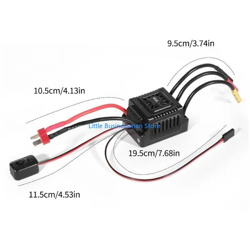 Immagine 7: ESC brushless sensorless WSDT 45A con opzione connettori XT60/T per veicoli da esterno e UAV, impermeabile M76A