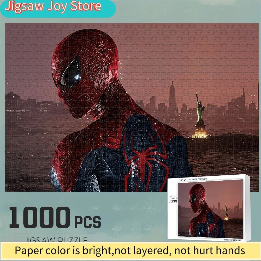 

Spider-Man Classic Comic Movie Character Themed Jigsaw Puzzle, Office Desktop Puzzle, Fun Game for Family, Fashionable Leisur