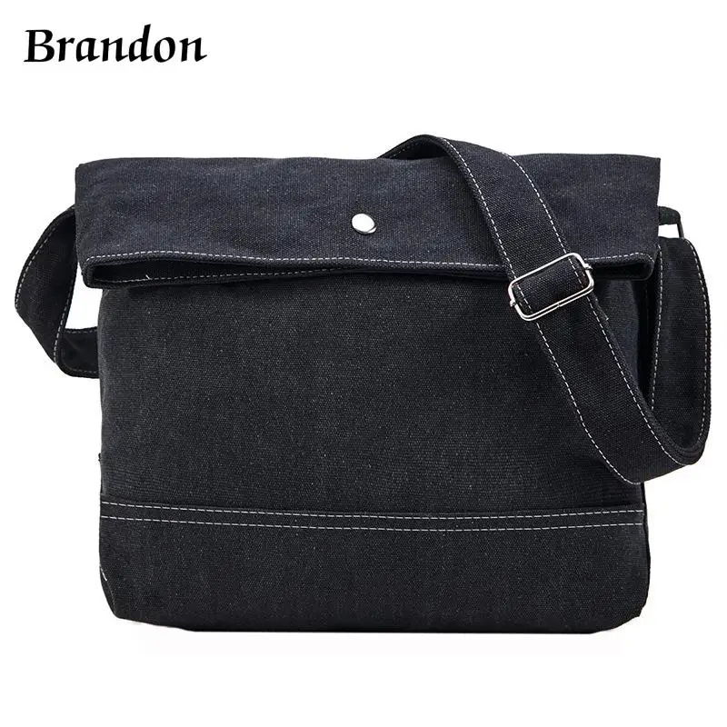 High end men's designer classic practical crossbody bag trend versatile shoulder bag canvas lightweight mailman bag casual