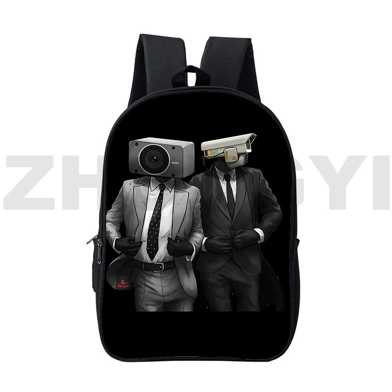 Harajuku Skibidi Toilet 3D Backpacks Men Large Capacity Shoulder Bags Women Schoolbags Students Bookbag Skibidi Toilet Knapsack