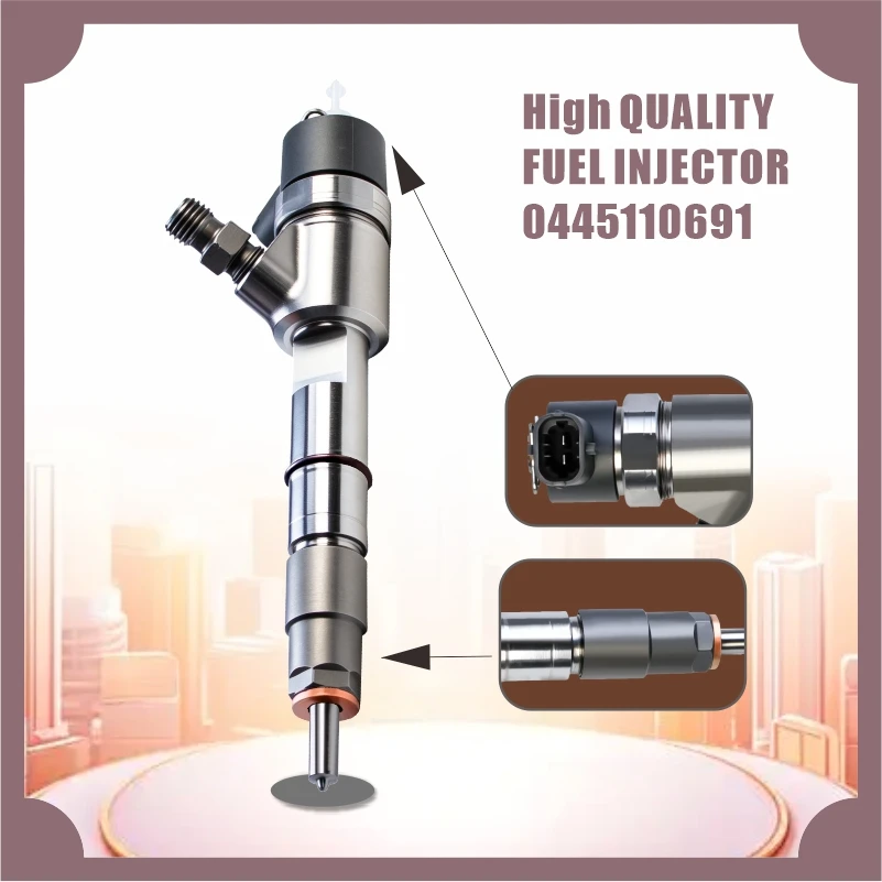 0445110691 Diesel Common Rail Injection Unit Injector Precision Fuel System Engine Components Compatible WithDLLA151P2488 LI0442