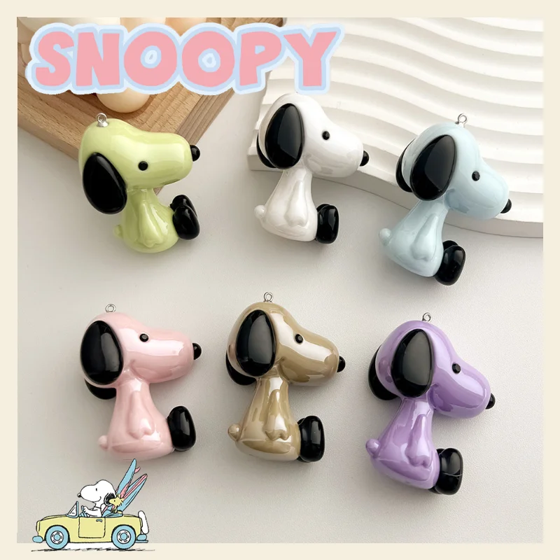 

Kawaii Snoopy Acrylic Pendant Cute Cartoon DIY Keychain Earring Charms Jewelry Making Craft Accessories Children Toys Gifts