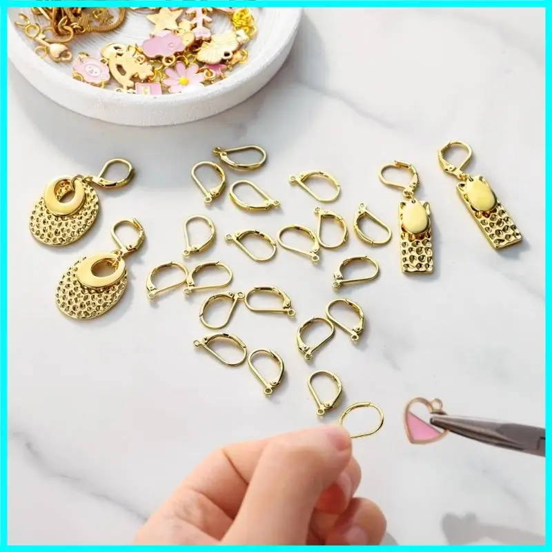 60pcs/lot Earring Hooks French Lever Back Earwire Stainless Steel Earrings Clasp for Jewelry Making Findings