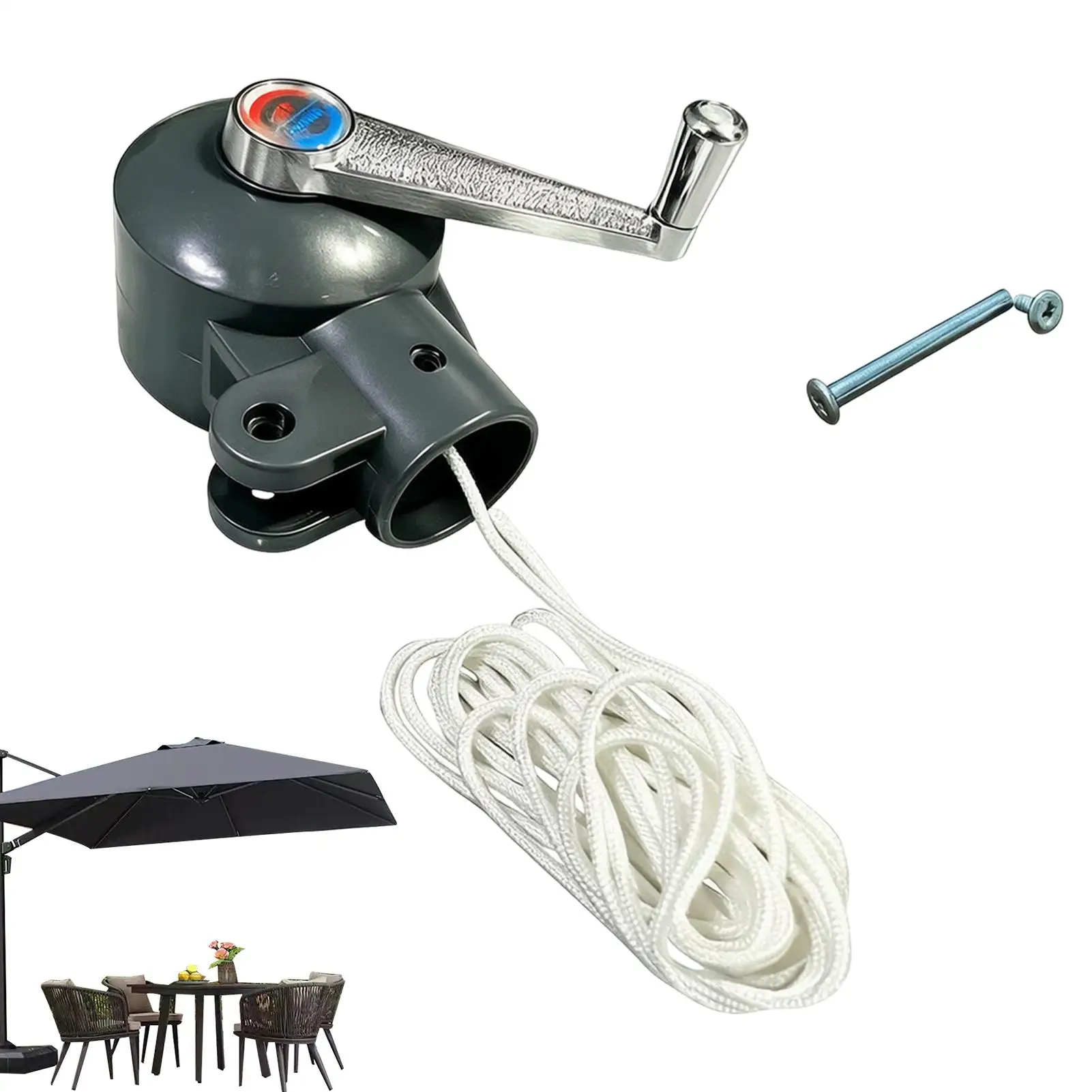 Umbrella Crank Replacement Heavy Duty Weather Resistant Anti-Slip Patio Umbrella Hand Crank Patio Umbrella Parts For Beach Patio