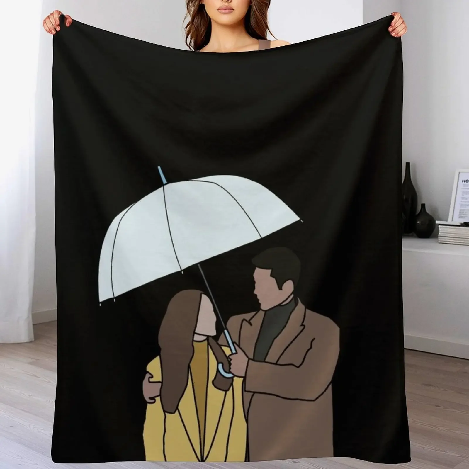 

Crash landing on you - Ri Jung Hyuk And Yoon Se-Ri - Hyun Bin And Son Ye-jin - Umbrella scene Throw Blanket