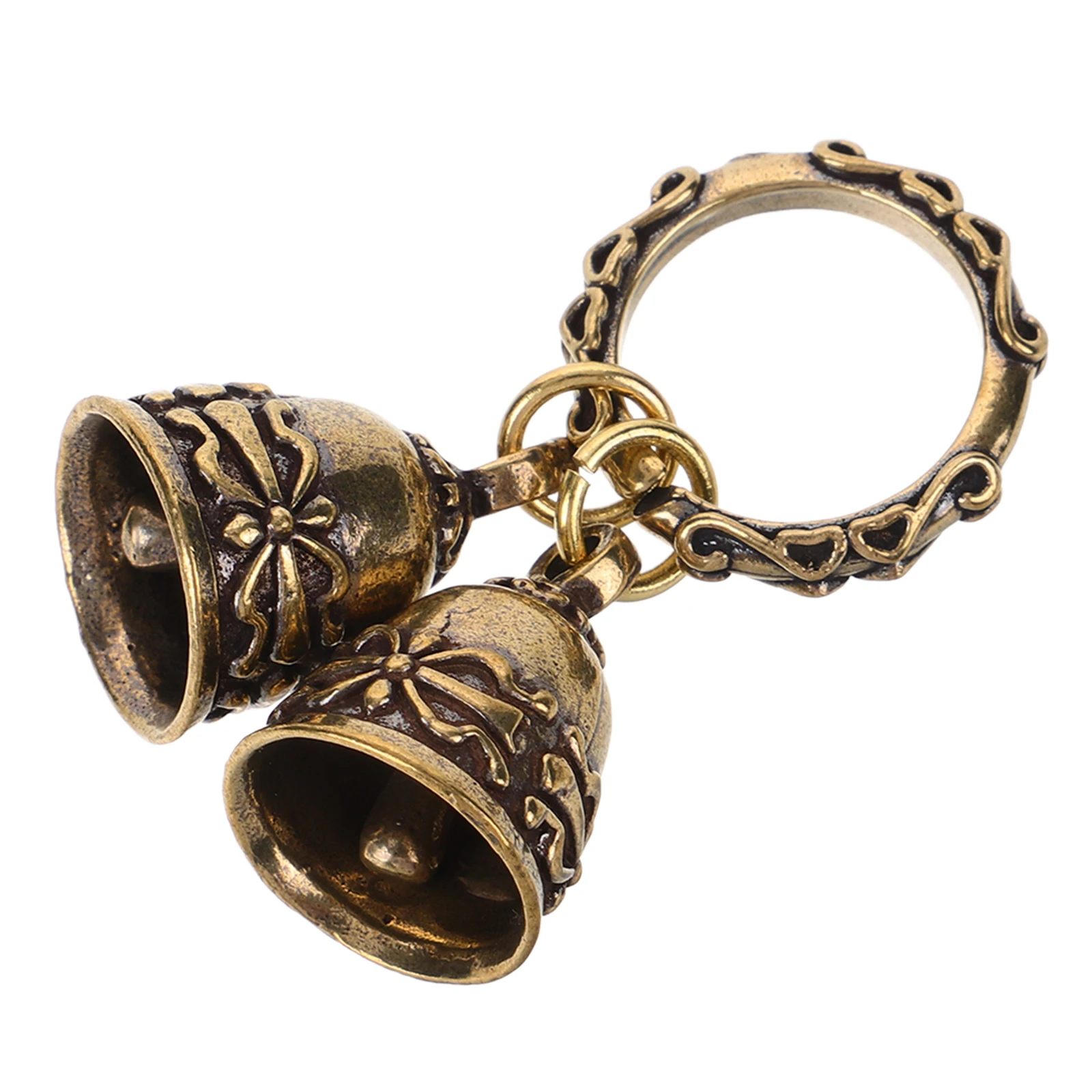 

Vintage Decor Craft Bells Pendant Keychain Charm Hanging Brass Charms DIY Decoration