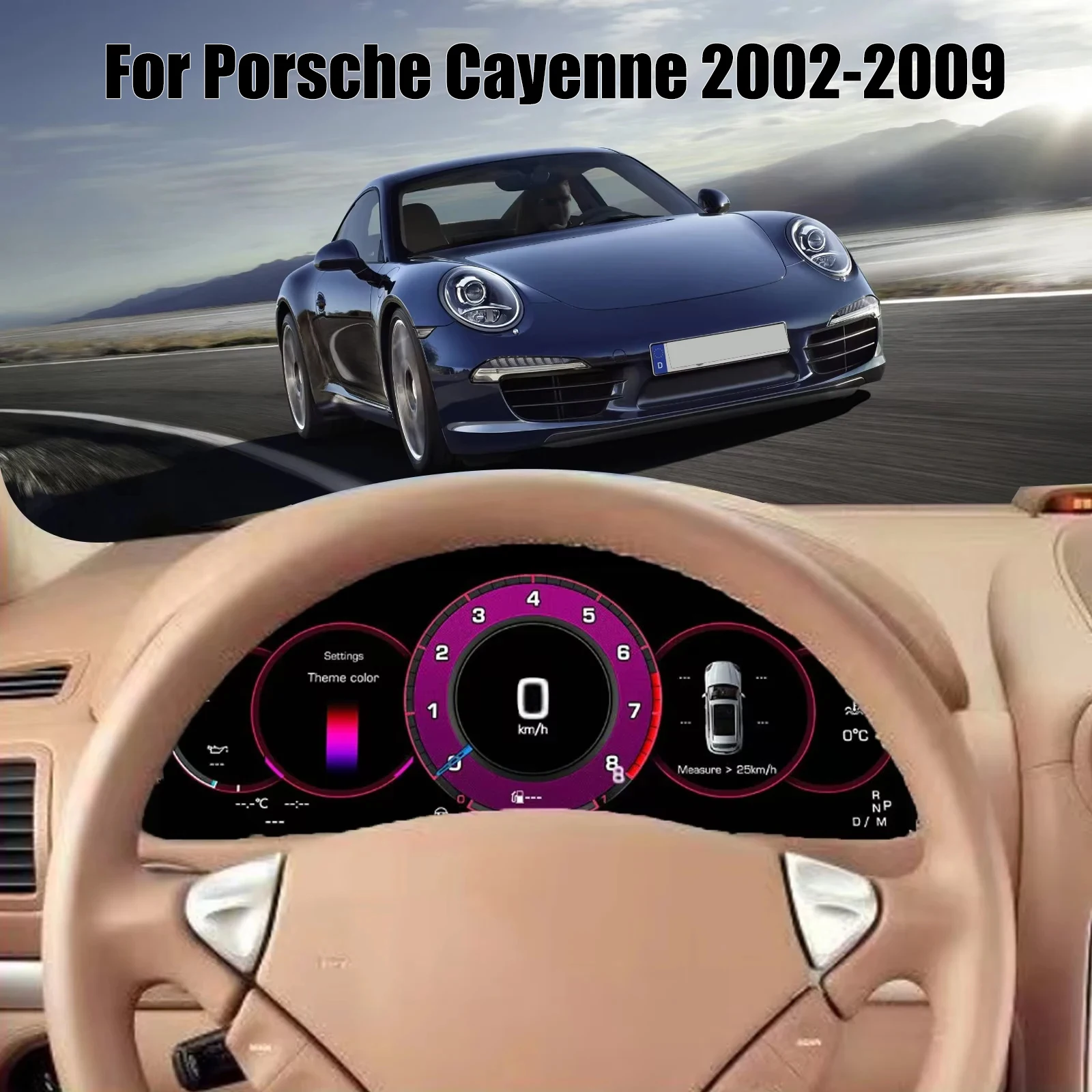 

Cluster Digital Dashboard For Porsche Cayenne 2002-2009 Dashboard Virtual Cockpit LCD Dashboard Speedometer
