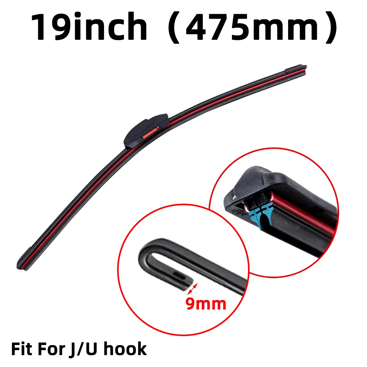 Auto Ruitenwisser Waterdicht Dubbel Rubber Wisser 13 "14" 16 "18" 19 "20" 21 "22" 24 "26" 28 "J U Haak Ruitenwisser