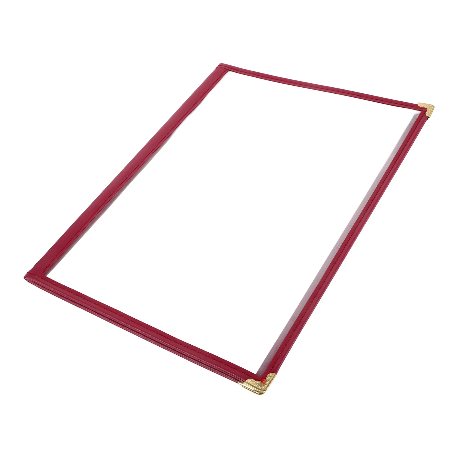 Restaurant Menu Cover A4 4 Page Transparent Views Durable Page Holder Vibrant Color for Bars Cafes Restaurant Menu Covers