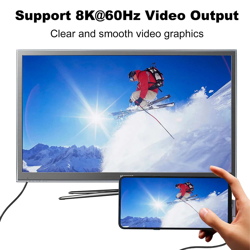 USB C Adapter USB4 40Gbps 8K60Hz Display 5A PD 100W Fast Charging Data Converter Type-C Male to Female Connector for PC Phones