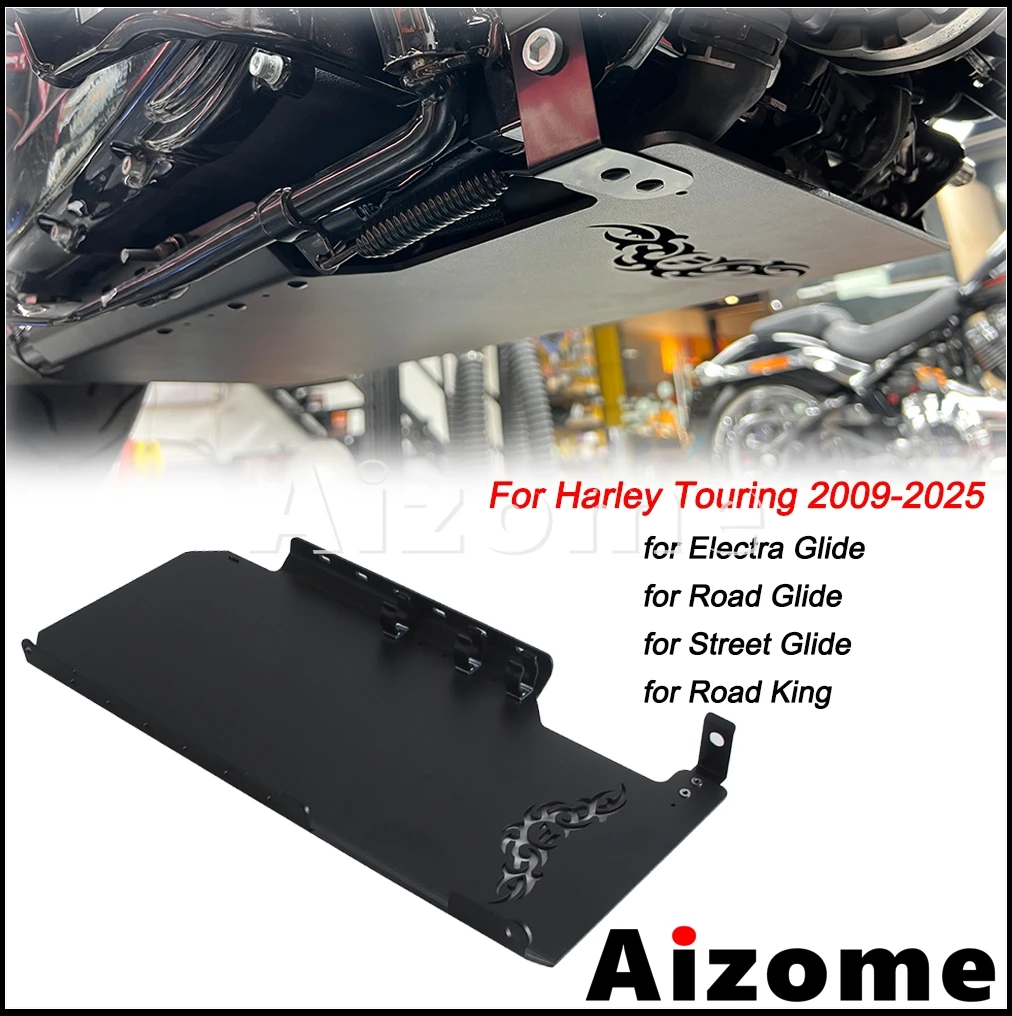 ل هارلي الطريق الملك شارع الطريق إلكترا الإنزلاق CVO/SE 09-25 محرك دراجة نارية الهيكل حامي لوحة التزلج غطاء حماية البطن عموم
